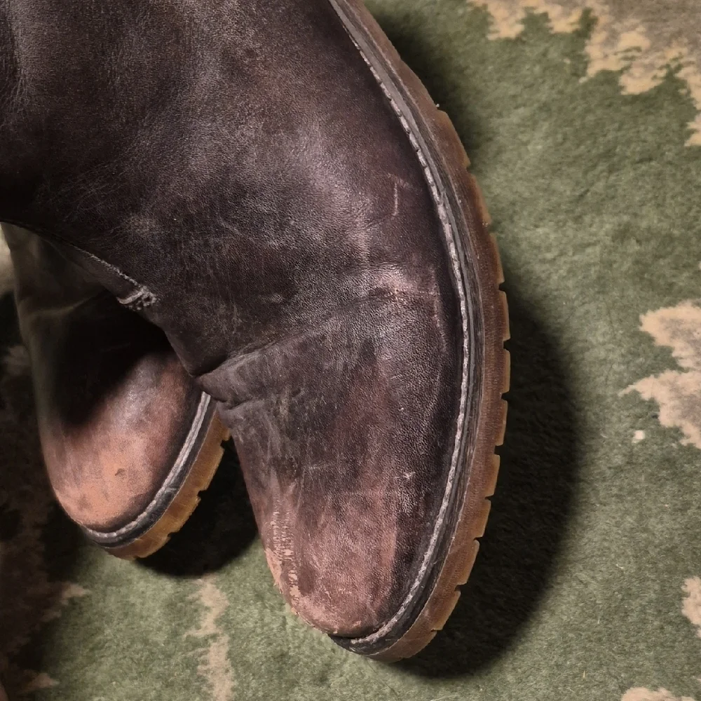 Bed Stu Brown Leather Chukka Boots with Side Zip